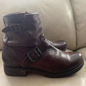 Frye Brown Leather Ankle Boots